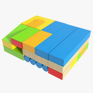 3D Wooden Constructor Colored