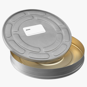 Vintage Movie Negative Film Reel Case 3D