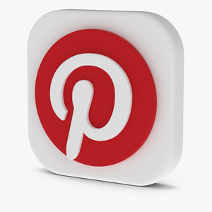 Pinterest Social Media Icon 3D