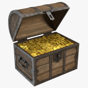 3D model Treasure Chest with Gold Coins