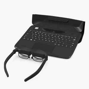 3D Augmented Reality Laptop Spacetop with Glasses