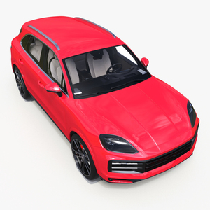 3D Luxury Sport SUV Red Simplified