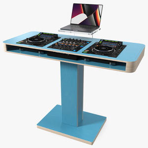 3D Blue DJ Booth model