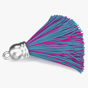 Metal Cap Woolen Multicolor Tassel 3D model