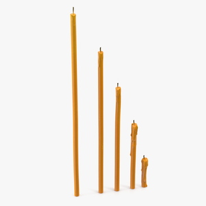 Orthodox Church Wax Candles 3D