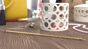 Golden Rope Chain 3D