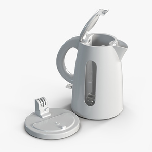 Electric Kettle No Water Open 3D model