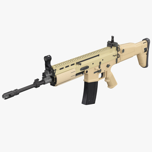 FN SCAR Assault Rifle Desert Color 3D model
