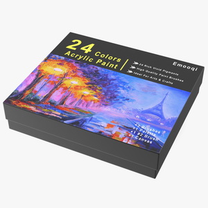 3D Box of Acrylic Paints Emooqi model