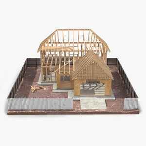 3D Private House Construction 5 model