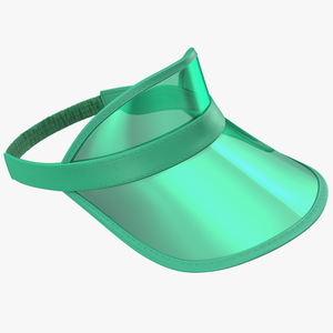 Clear Green Plastic Dealer Visor 3D