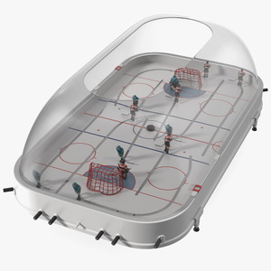 Table Hockey with Dome Rigged 3D model